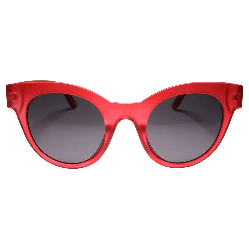 Sleek Red Cat Eye Sunglasses